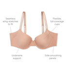 No Side Effects® Seamless Underarm-Smoothing Comfort Underwire Lightly Lined T-Shirt Bra