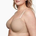 No Side Effects® Seamless Underarm-Smoothing Comfort Underwire Lightly Lined T-Shirt Bra