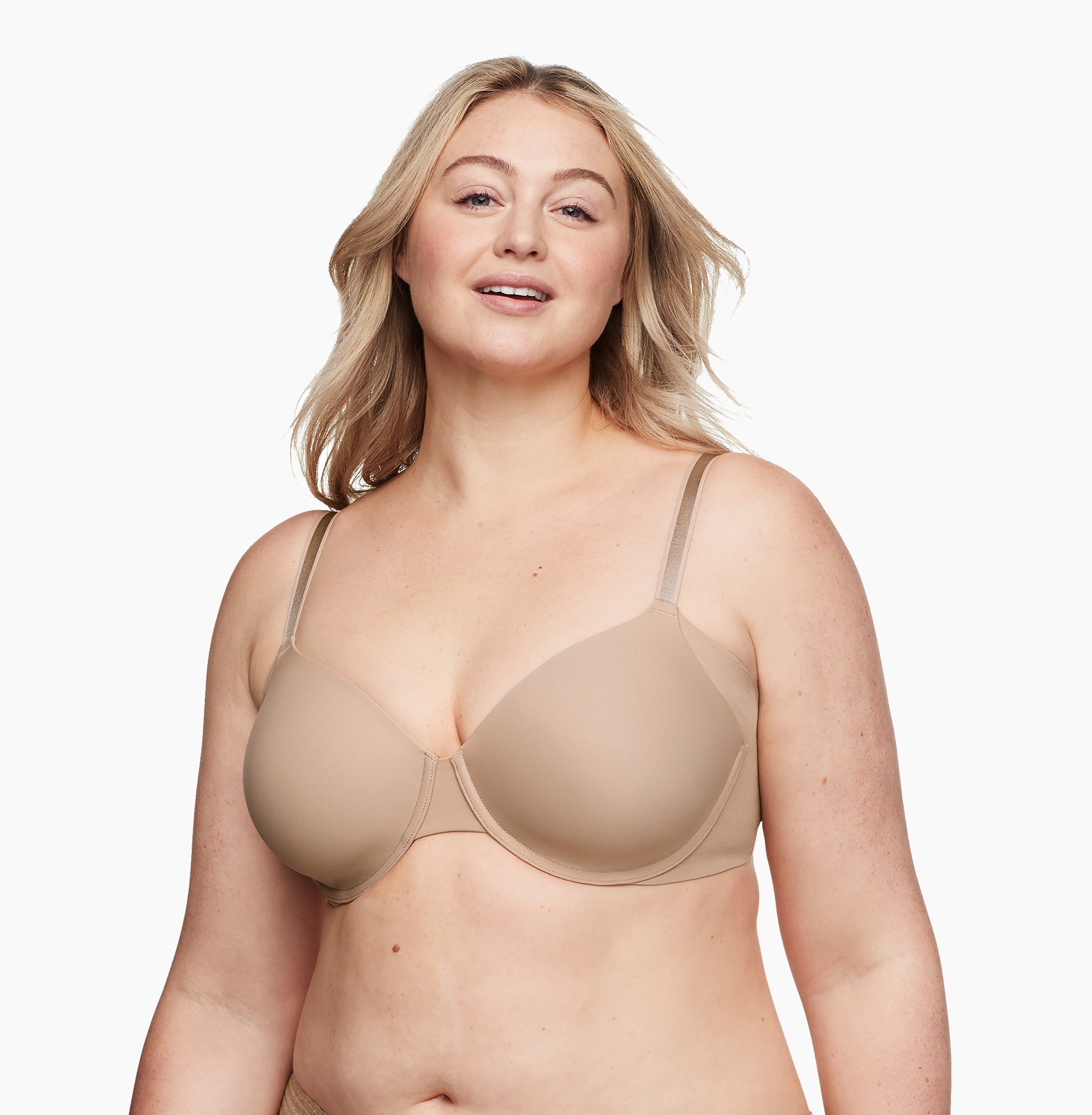 No Side Effects® Seamless Underarm-Smoothing Comfort Underwire Lightly Lined T-Shirt Bra