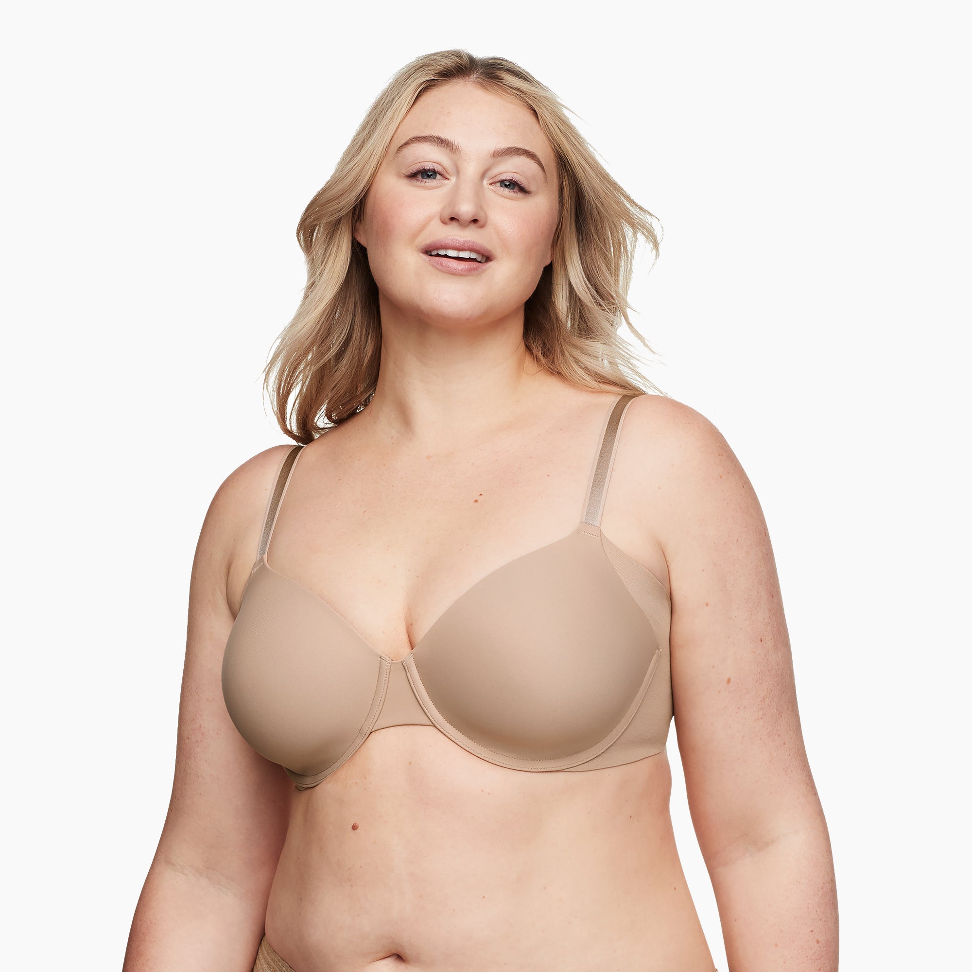 No Side Effects® Seamless Underarm-Smoothing Comfort Underwire Lightly Lined T-Shirt Bra