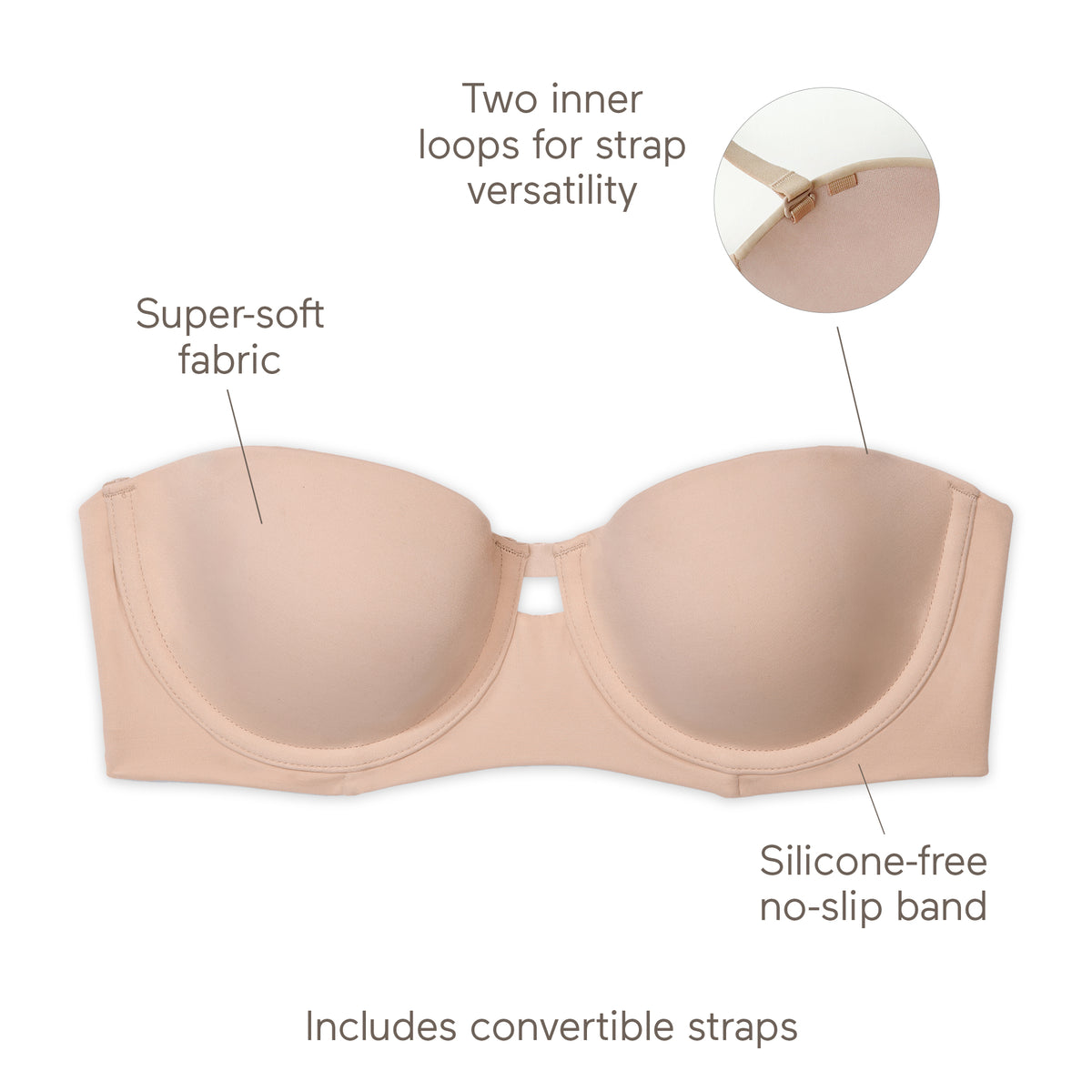 Cloud 9® Super Soft Convertible Strapless Bra – Warners
