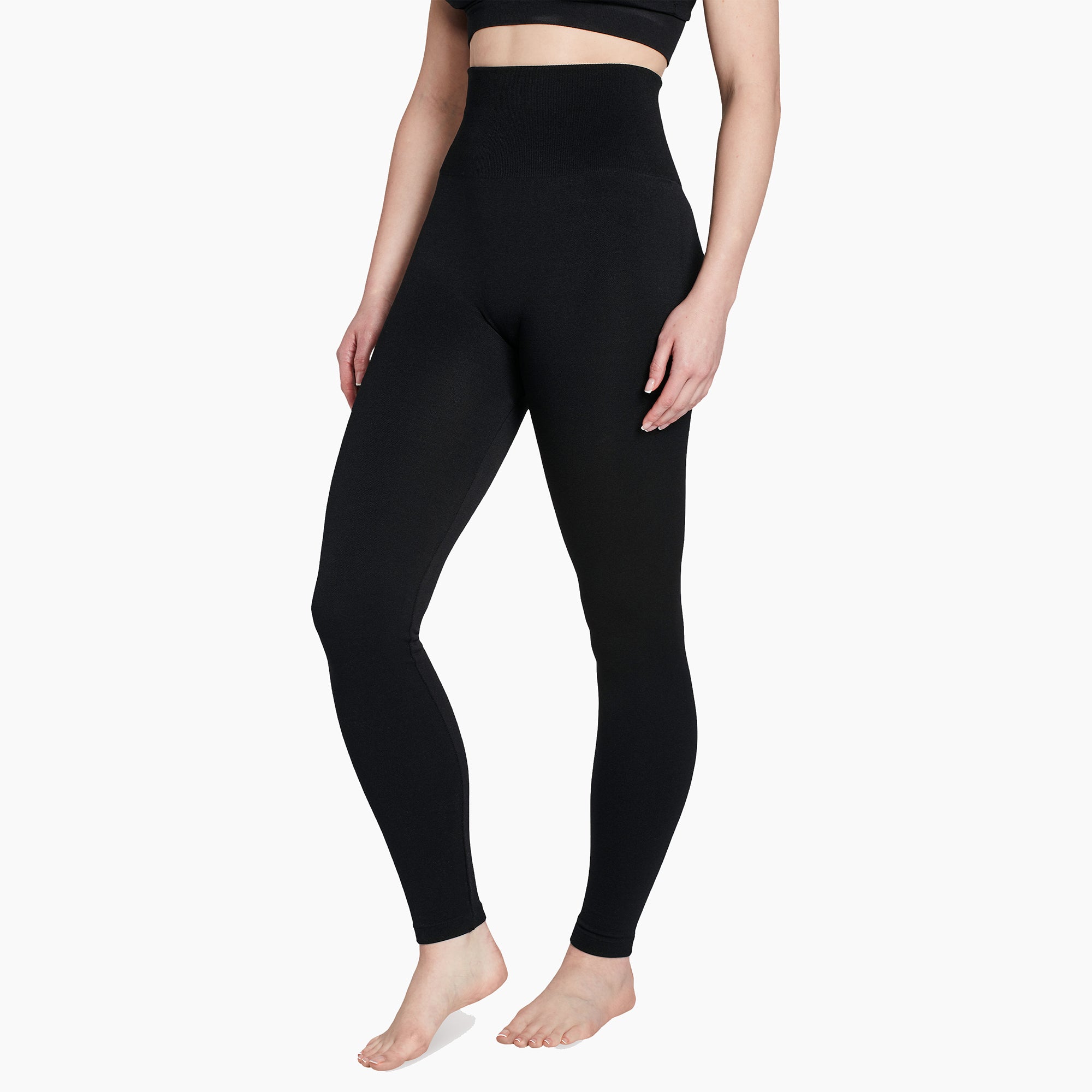 No-Dig Ribbed Waistband Seamless Solid Leggings – Warners