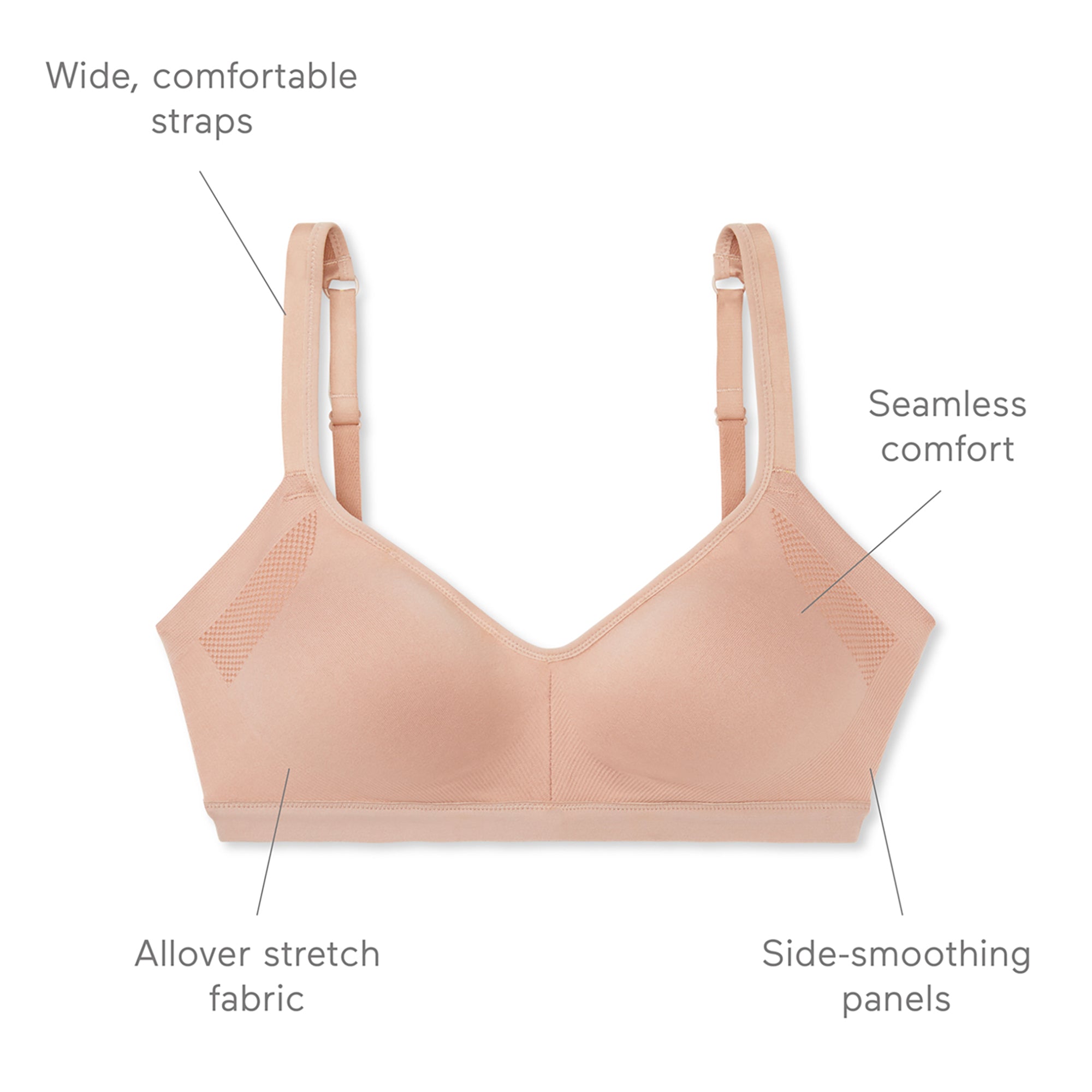 Easy Does It Underarm Smoothing Wireless Comfort Bra Warners