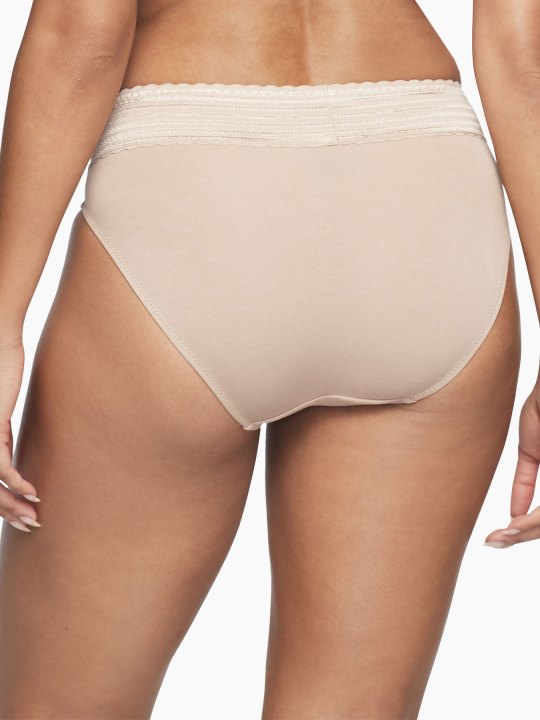 Warner's No Muffin Top Hi-Cut Cotton Stretch Panty- White (Style: RT2091P)