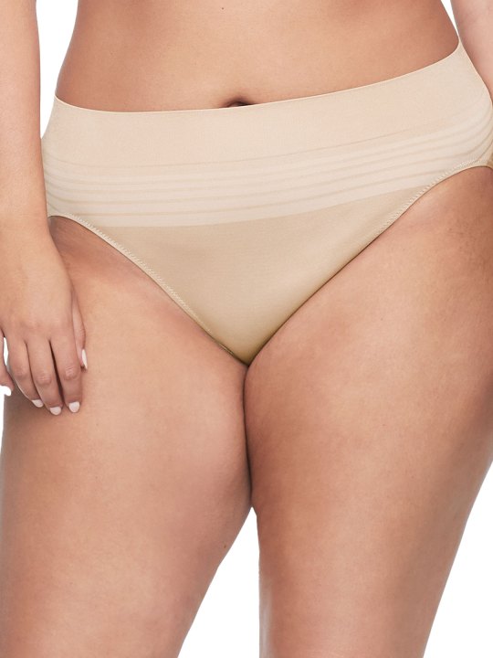 Warner's No Pinching No Problems Hi-Cut Panties Medium Sandshell beige 